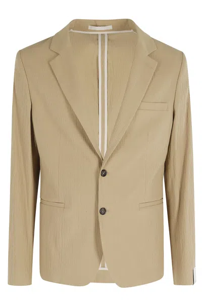 Paolo Pecora Single-breasted Blazer In Neutral