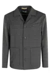 Paolo Pecora Overshirt In Glencheck In Gray
