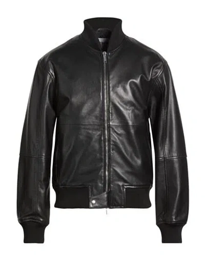 Paolo Pecora Giubbotto Pelle Man Jacket Black Size 44 Lambskin, Polyester In Pink