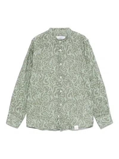 Paolo Pecora Kids' Graphic-print Shirt In Green