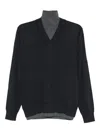 Paolo Pecora Gray Layered Wool Sweater In Black