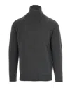 Paolo Pecora High-neck Raglan-sleeve Sweater In Gray