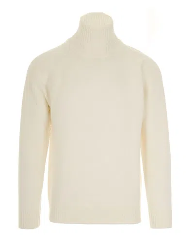 PAOLO PECORA HIGH NECK SWEATER - CREAM