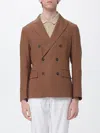 Paolo Pecora Double-breasted Blazer In Brown