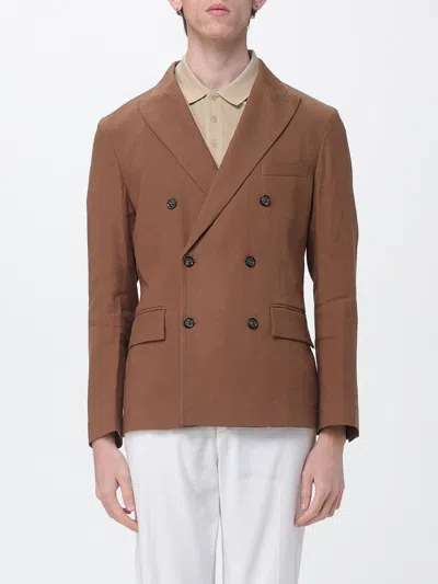 PAOLO PECORA PAOLO PECORA LINEN AND VISCOSE DOUBLE-BREASTED BLAZER,I31559119