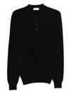 Paolo Pecora Jacquard Polo Shirt In Black