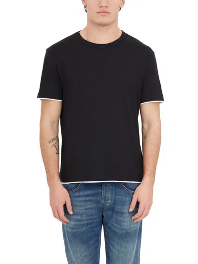 Paolo Pecora Jersey Roundneck T-shirt In Black
