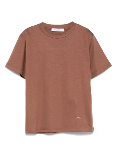 Paolo Pecora Kids' Jersey T-shirt In Brown