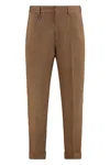 Paolo Pecora Jersey Trousers In Brown