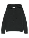 Paolo Pecora Knitted Hoodie In Gray