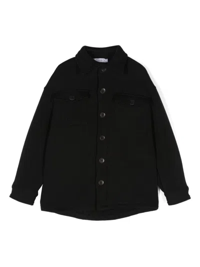 Paolo Pecora Kids' Knitted Jacket In Black