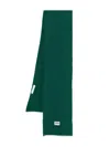 Paolo Pecora Knitted Logo-patch Scarf In Green
