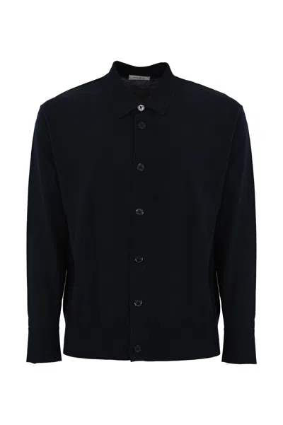 Paolo Pecora Knitted Shirt In Blue