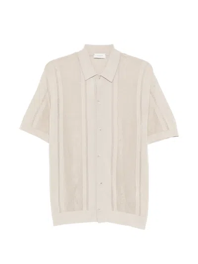 Paolo Pecora Knitted Shirt In Gray