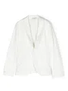 Paolo Pecora Knitted Single-breasted Blazer In White