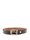 Paolo Pecora Leather Belt In Brown