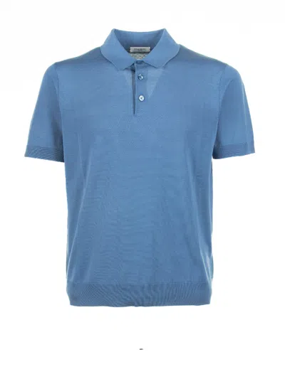 Paolo Pecora Light Blue Polo Shirt With Short Sleeves In Azzurro