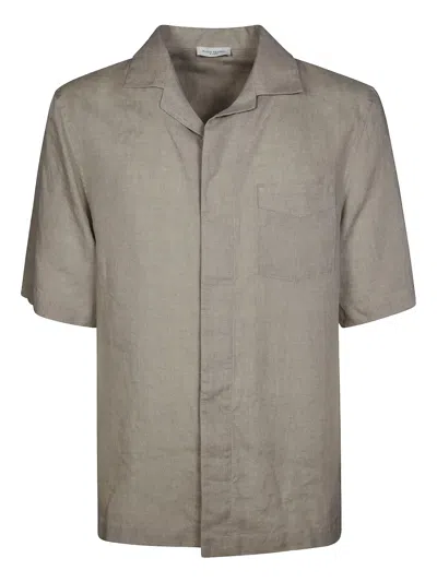 Paolo Pecora Linen Shirt In 褐色
