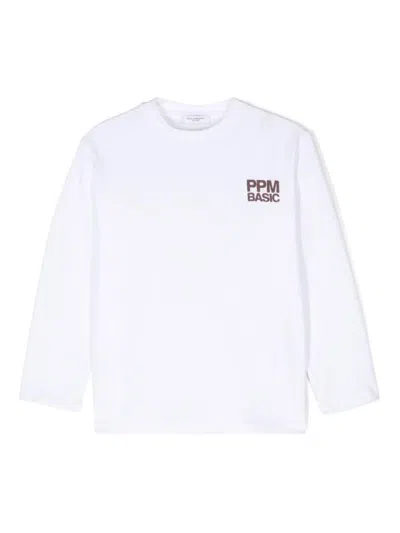 Paolo Pecora Kids' T-shirt Con Applicazione In White