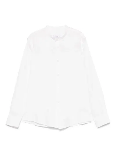 Paolo Pecora Kids' Logo-embroidered Shirt In White