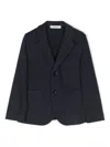 Paolo Pecora Logo-patch Single-breasted Blazer In Blue
