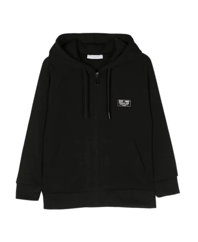 Paolo Pecora Logo-patch Zip-up Hoodie In Black