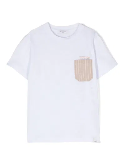Paolo Pecora Kids' Logo-print Cotton T-shirt In White