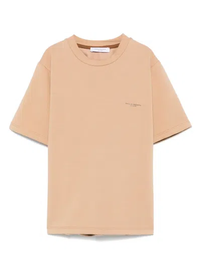 Paolo Pecora Kids' Logo-print T-shirt In Neutrals