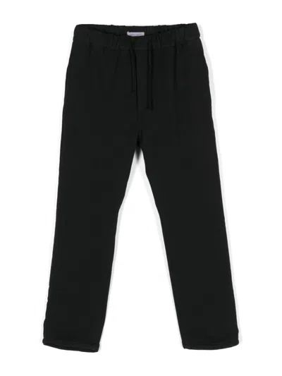 Paolo Pecora Kids' Logo-tag Trousers In Black