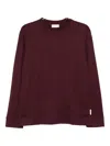 Paolo Pecora Long-sleeve Crew-neck T-shirt In Burgundy