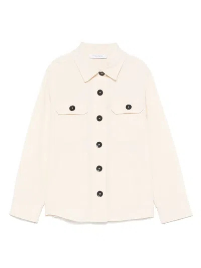 Paolo Pecora Kids' Long-sleeve Overshirt In Neutrals