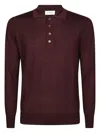 Paolo Pecora Long-sleeve Polo Shirt With Classic Collar In White