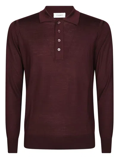 Paolo Pecora Long-sleeve Polo Shirt With Classic Collar In White