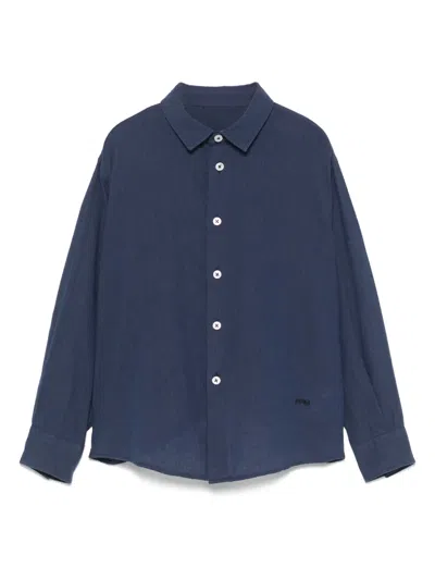 Paolo Pecora Kids' Long-sleeve Shirt In Blue