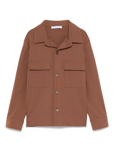Paolo Pecora Kids' Long-sleeve Shirt In Brown