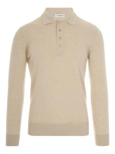 PAOLO PECORA LONG-SLEEVE VIRGIN-WOOL POLO SHIRT