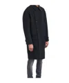 Paolo Pecora Long-sleeved Coat In Black