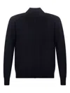 Paolo Pecora Long-sleeved Crew Neck Sweater In Black