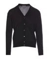 Paolo Pecora Black Cardigan In Black
