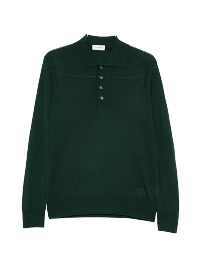 Paolo Pecora Long-sleeve Polo Shirt In Green