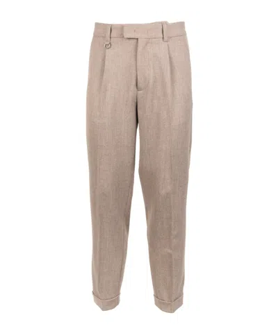 Paolo Pecora Loop Trousers In Brown