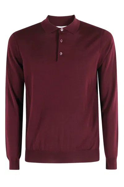 Paolo Pecora Maglia A Polo In Burgundy