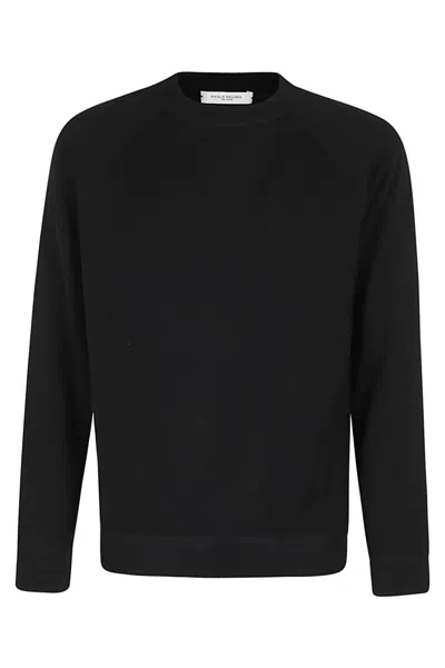Paolo Pecora Maglia G Collo Lana Merinos In Nero