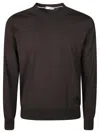 Paolo Pecora Round-neck Wool Sweater In Burgundy