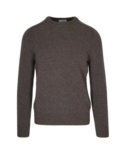 Paolo Pecora Maglia In Lana Vergine Fango Melange In Gray