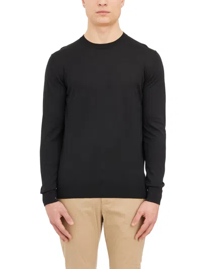 Paolo Pecora Maglia In Seta E Cotone In Black