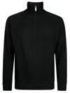 Paolo Pecora Maglia Mezza Zip Half Sweater In Black