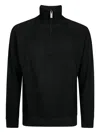 Paolo Pecora Maglia Mezza Zip Half Sweater In Black