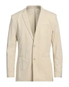 Paolo Pecora Man Blazer Beige Size 40 Cotton, Elastane In Beige