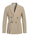 Paolo Pecora Man Blazer Beige Size 40 Polyester, Wool, Elastane